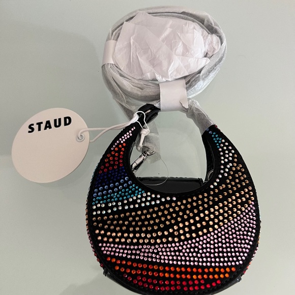 STAUD Micro Moon Crystal Crossbody Bag - Picture 1 of 10